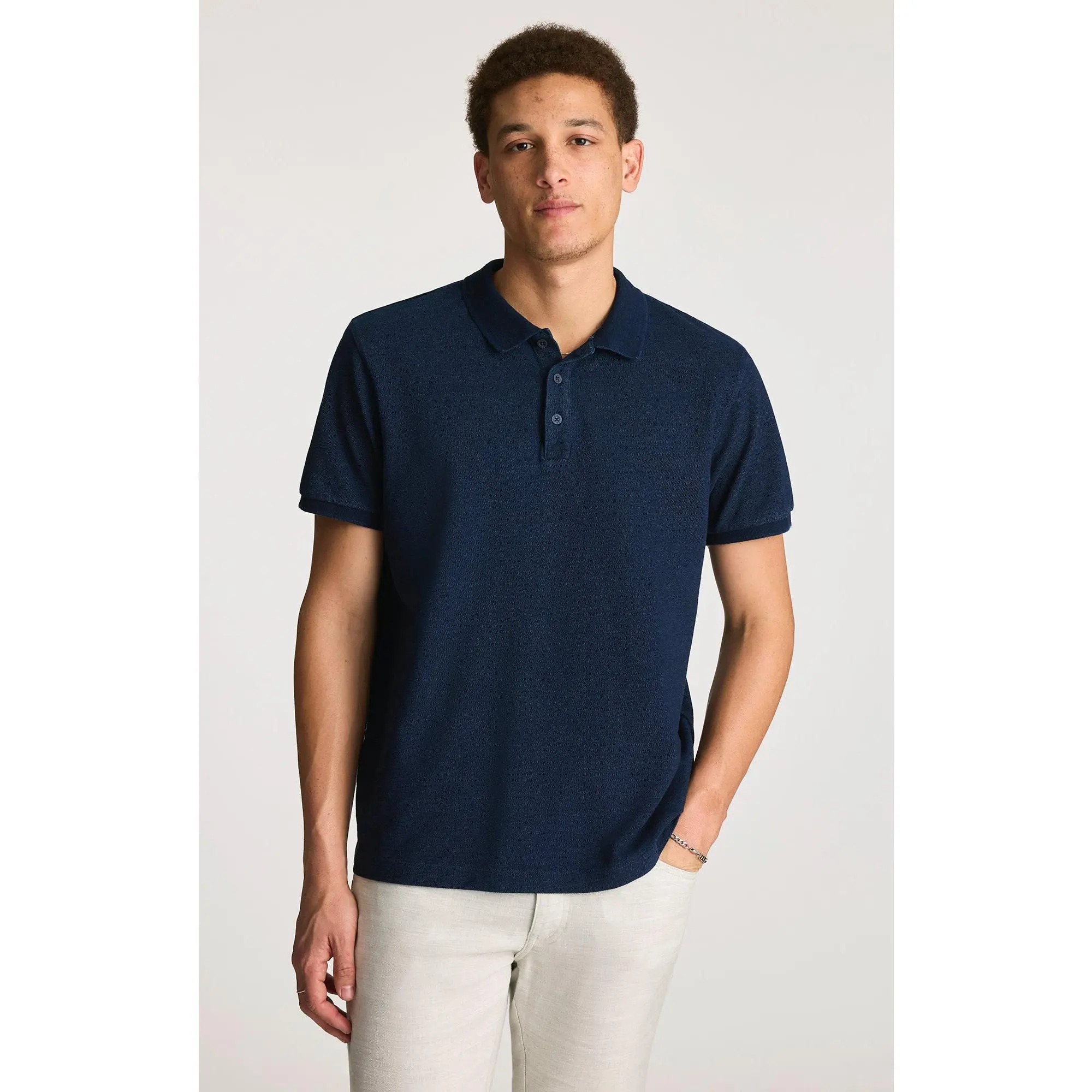 POLO T-SHIRT IN INDIGO