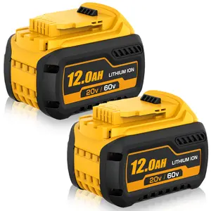 2PACK 12,000mAh Max Power Battery | Compatible with Dewalt Flexvolt 20V/60V (DCB606, DCB609, DCB612)