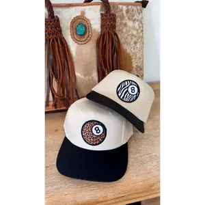 8 Ball Animal Print Patch Hat