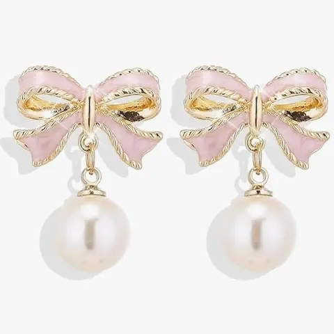 Bowknot Design Earrings, Fashionable Dangle Statement Earrings for Women, Trendy All-match & Exquisite Jewelry for Birthday Gift, Jewelry Gifts