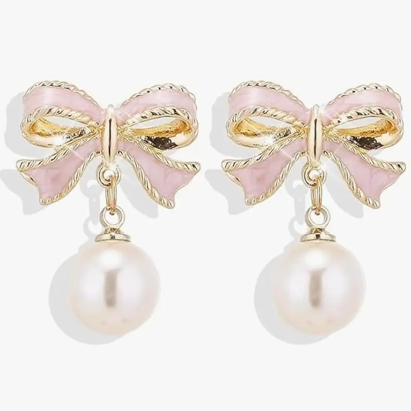 Bowknot Design Earrings, Fashionable Dangle Statement Earrings for Women, Trendy All-match & Exquisite Jewelry for Birthday Gift, Jewelry Gifts