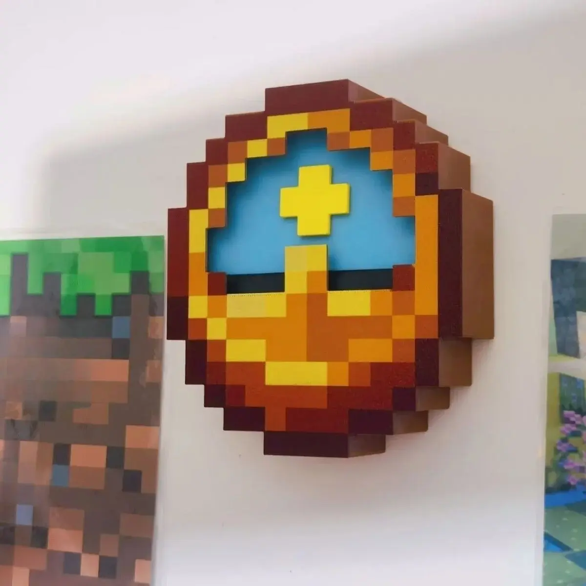 24-Hour High-Quality Pixel-Style 3D-Printed Trend Clock, Decorative Clock, Wall or Desk Décor, Home Decor, Perfect Holiday Gift, Hang or Set Down