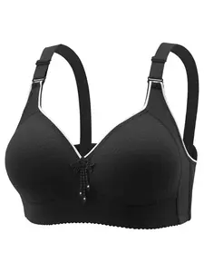 Women's Lady Basic Lingerie Embellished Bra - 6 Gorgeous Colors, Lace Texture, Supportive Fit, Ideal for Daily Wear Black Womenswear push up bra bralette bra tiktokshopspringglowup
