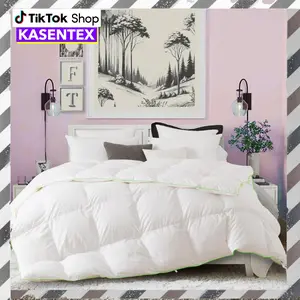 Kasentex Ultra Soft Goose Down Duvet Insert - Breathable Duvet Set, Lightweight, Machine Washable, Super Fluffy, Baffled Stitch, Luxurious Home Bedding (Twin, Queen, King, California King Sizes), Lightweight Duvet