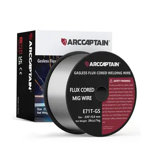ARCCAPTAIN Flux Core Welding Wire .030'' .035'' E71T-GS Mig Welding Wire 2-Pound Spool Gasless Mild Carbon Steel Compatible With Lincoln Miller Forney Harbor Welder Mild Steel Gasless Mig Wire