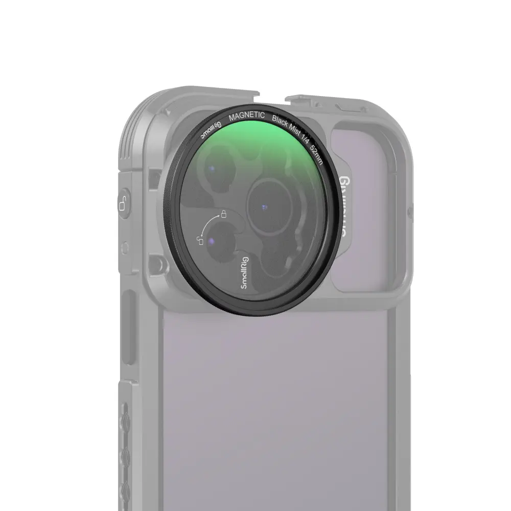 【DealsForYouDays】SmallRig 52mm Magnetic Black Diffusion 1/4 Filter Mist Dream Cinematic Effect Filter HD Optical Glass 28 Layers Multi Nano Coated for Portrait Photography/Video/Vlog - 4217