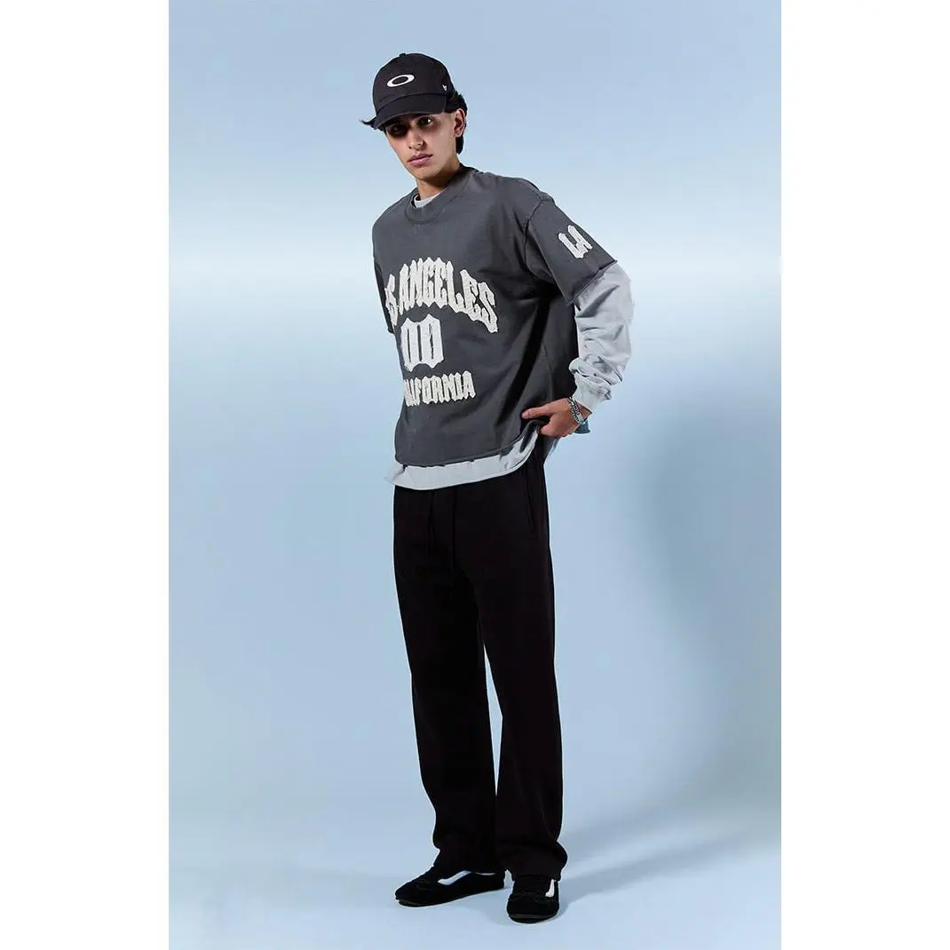Pacsun Men's Black Johnny Fleece Straight Sweatpants