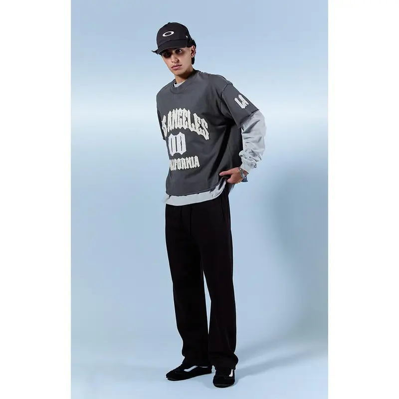 Pacsun Men's Black Johnny Fleece Straight Sweatpants