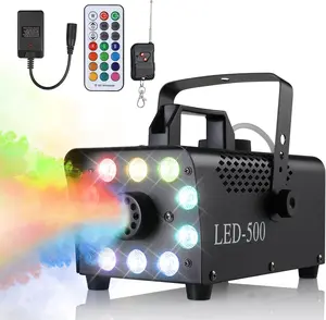 Fog Machine ,Smoke Machine with 13 Colorful Lights Effect,500W and  5000-7000 CFM Fog with Remote Control,Indoor, Perfect for Halloween, Xmas Party,Weddingand Stage Effect