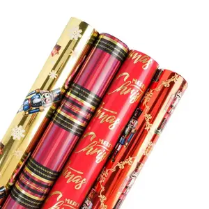 30" x 10' Wrapping Paper Bundle (4-pack) | Ruby Nutcracker
