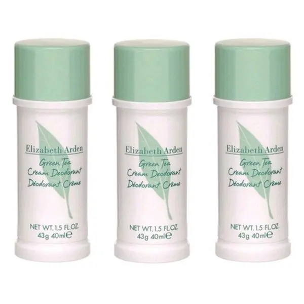 Elizabeth Arden Green Tea Women's Cream Deodorant Set - 3x1.5 oz (4.5oz Total) Body Care Cosmetic for Freshness