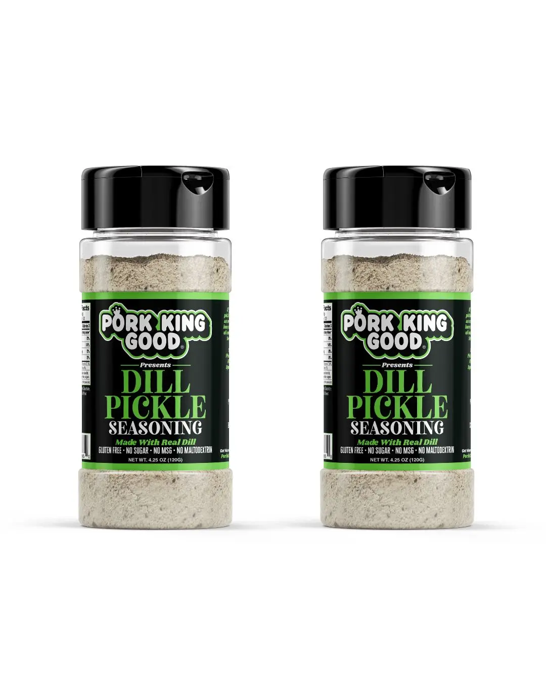 2 Pack Pork King Good Dill Pickle Seasoning - Perfect for Popcorn, Chicken Wings, Burgers, Deviled Eggs, Vegetables
