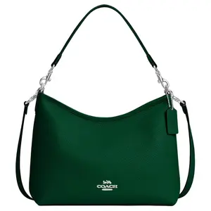 COACH Laurel 31 Leather Tote Bag with Logo for Women in Green