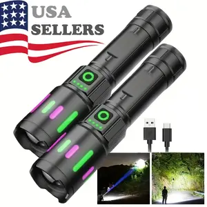 6.3" Rechargeable Flashlights 9000 High Lumens - 2 Pack, Super Bright  LED Flashlight with 3 Modes, High Powered Flash Light for Home, Outdoor