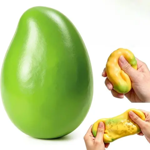 Crunchy Mango Squishies ASMR Toy, Bead Filled Realistic Bar Stress Ball,Soft Sensory Play Moldable Squishies body is easy to press, stretch, and reshape for relaxing hands-on play