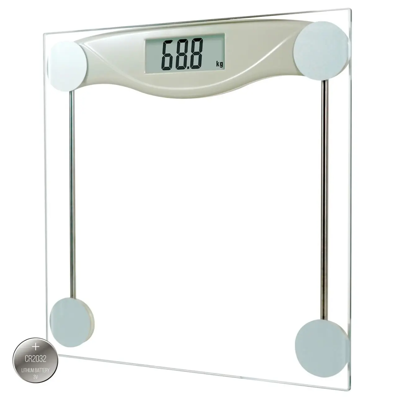 Digital Bathroom Scale for Body Weight, Precision Weighing Scale for Weight Loss, High Accuracy Measurements, 330 Pounds, Healthcare White