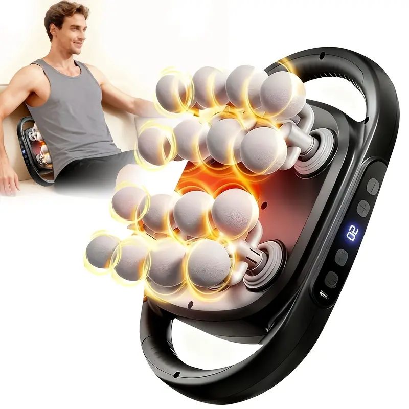 Deep Tissue Massage Gun for Muscle Pain Relief, Lightweight and Durable Electric Percussion Massager with 16 Heads, 20 Speeds, and 9 Modes, Deep Tissue Muscle Massagers, Sixteen-Head