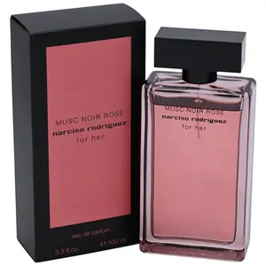 Narciso Rodriguez Musc Noir Rose Women's EDP Perfume - 3-3.9 fl oz Full-Size Women's Fragrance, Plum Top Notes, Sensuous Vanilla Base Notes, Floral Elegant Scent, New in Perfume Gift Box, Single Item