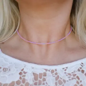 Sunset Opal Seed Beaded Choker Necklace