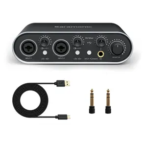 Saramonic MV-Mixer 2-Channel 24-bit/192kHz Audio Interface for Mac & Windows with 2x XLR-1/4 Combo Inputs for Mic, Instrument & Line Signals