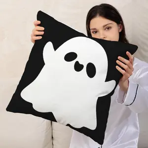 Pillow Case, 1 Count Ghost Pattern Cushion Cover without Filler, Household Decoration Supplies for Home Living Room Bedroom