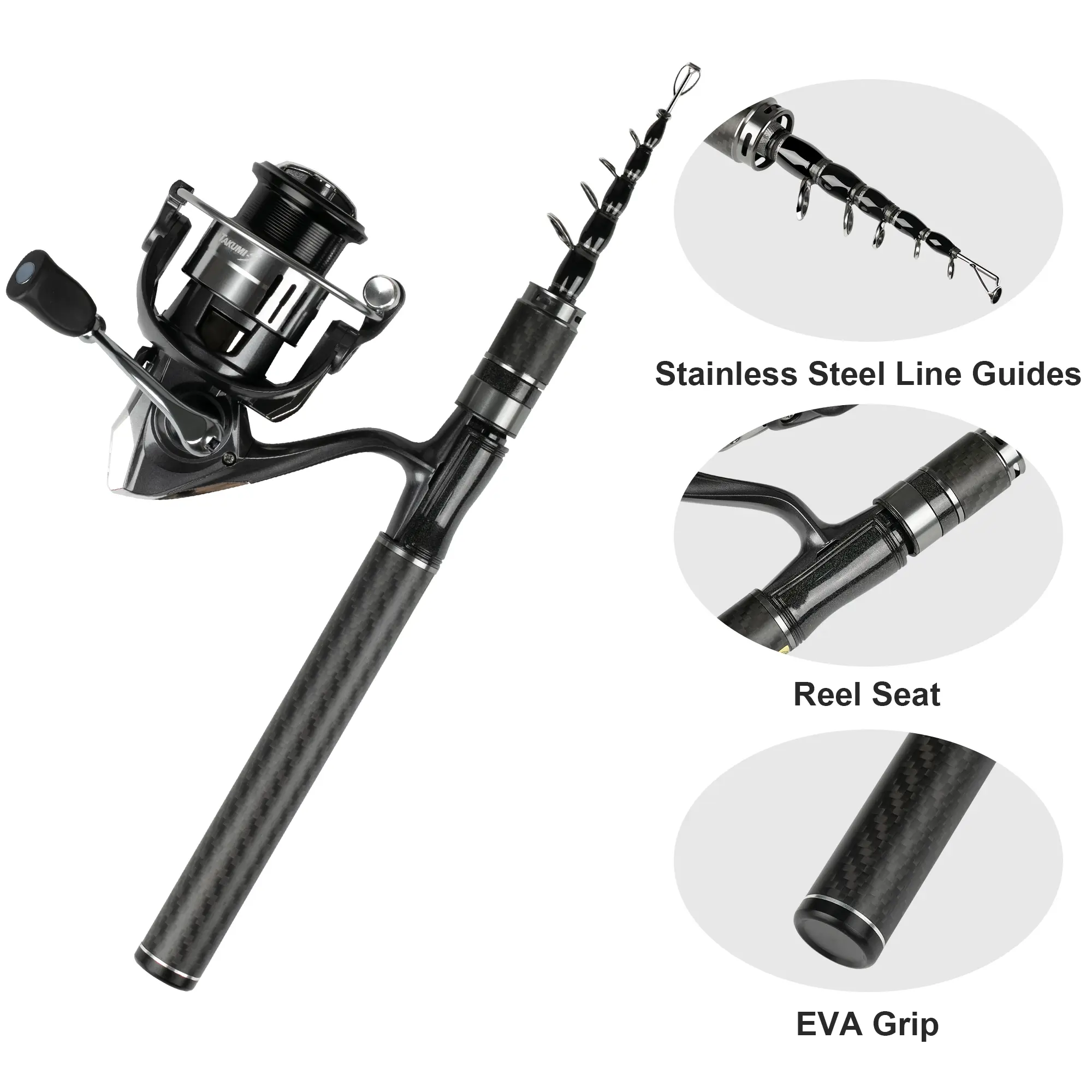 Lightweight Telescopic Fishing Rod & Spinning Reel Combo  Portable Carbon  Fiber Fishing Pole for Travel, Camping & Hiking - TikTok Shop
