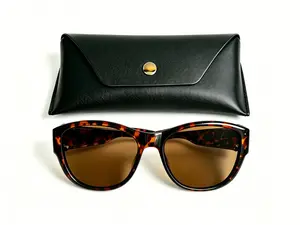 Brand new leopard print polarized surround protection glasses|Sunglasses,high-definition no dizziness,100% UV protection,unisex,free leather glasses case