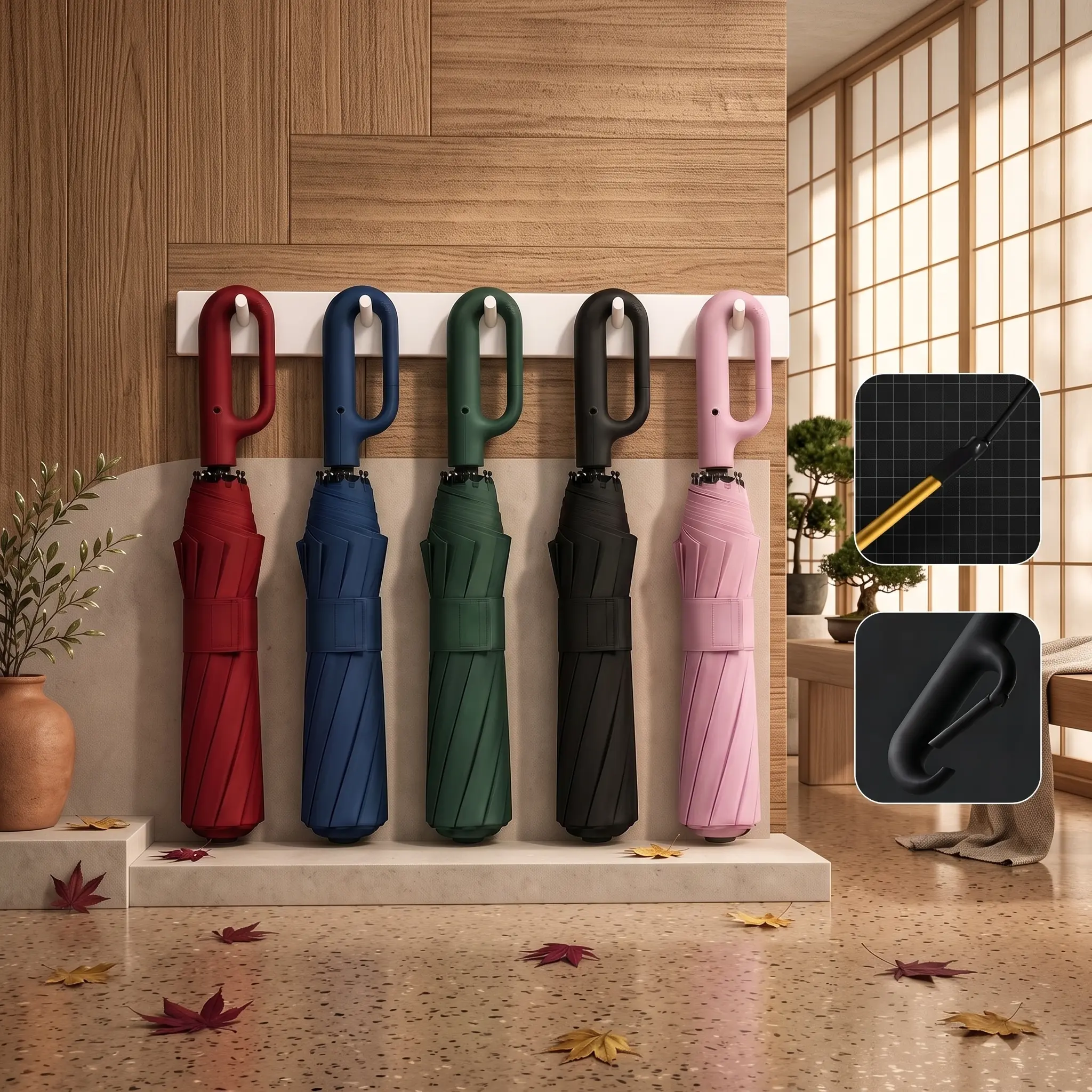 30-Rib Multi-Size Folding Rain & Sun Umbrella - Lightweight, Waterproof, Sun-Protective Home Supply, Sent Randomly From 5 Styles, Send Randomly
