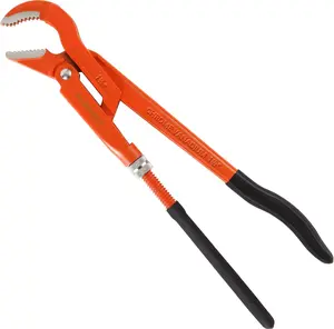 Swedish Pipe Wrench 17 Inch – Heavy Duty Adjustable Plumbing Tool with 45° Jaw for Water Pipes & Nuts