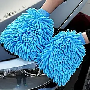 1Pc Microfiber Car Wash Gloves - Scratch-resistant cleaning and care tools for cars and home kitchens, Car Detailing Accessories