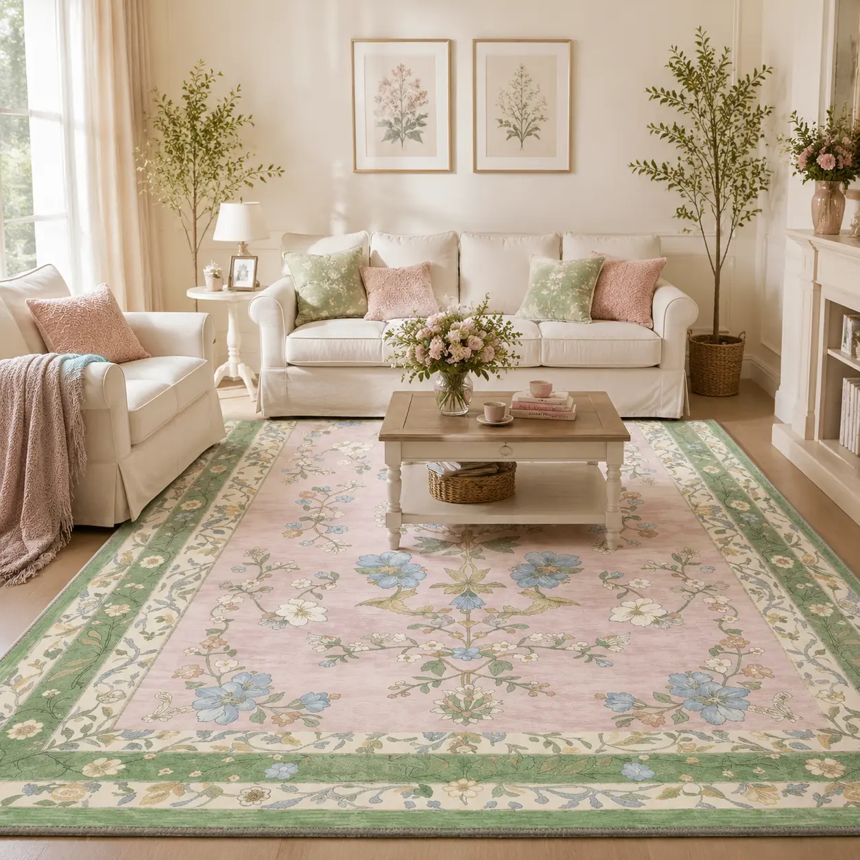 GENIMO Non Slip Area Rug for Living Room, Bedroom, Kitchen - Lightweight Mat, Machine Washable Low Pile Rugs,home decor,home essentials GENIMO Non Slip Area Rug for Living Room, Bedroom, Kitchen - Lightweight Mat, Machine Washable Low Pile Rugs,home decor,home essentials