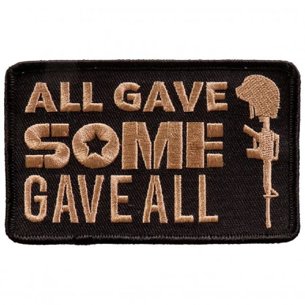 All Gave Some Embroidered iron on Sew on Patch (4.0 x 3.0)