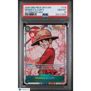 2025 One Piece OP13-Carrying On His Will Monkey D. Luffy Alt Art PSA 10 GEM MINT