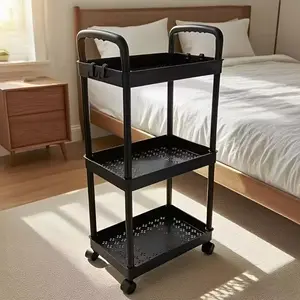 Multi-Tier Mobile Storage Cart, Bathroom Bedroom Office Multi-Functional Shelving Rack, Compact Organizer for Home and Workspace, Freestanding Storage Rack