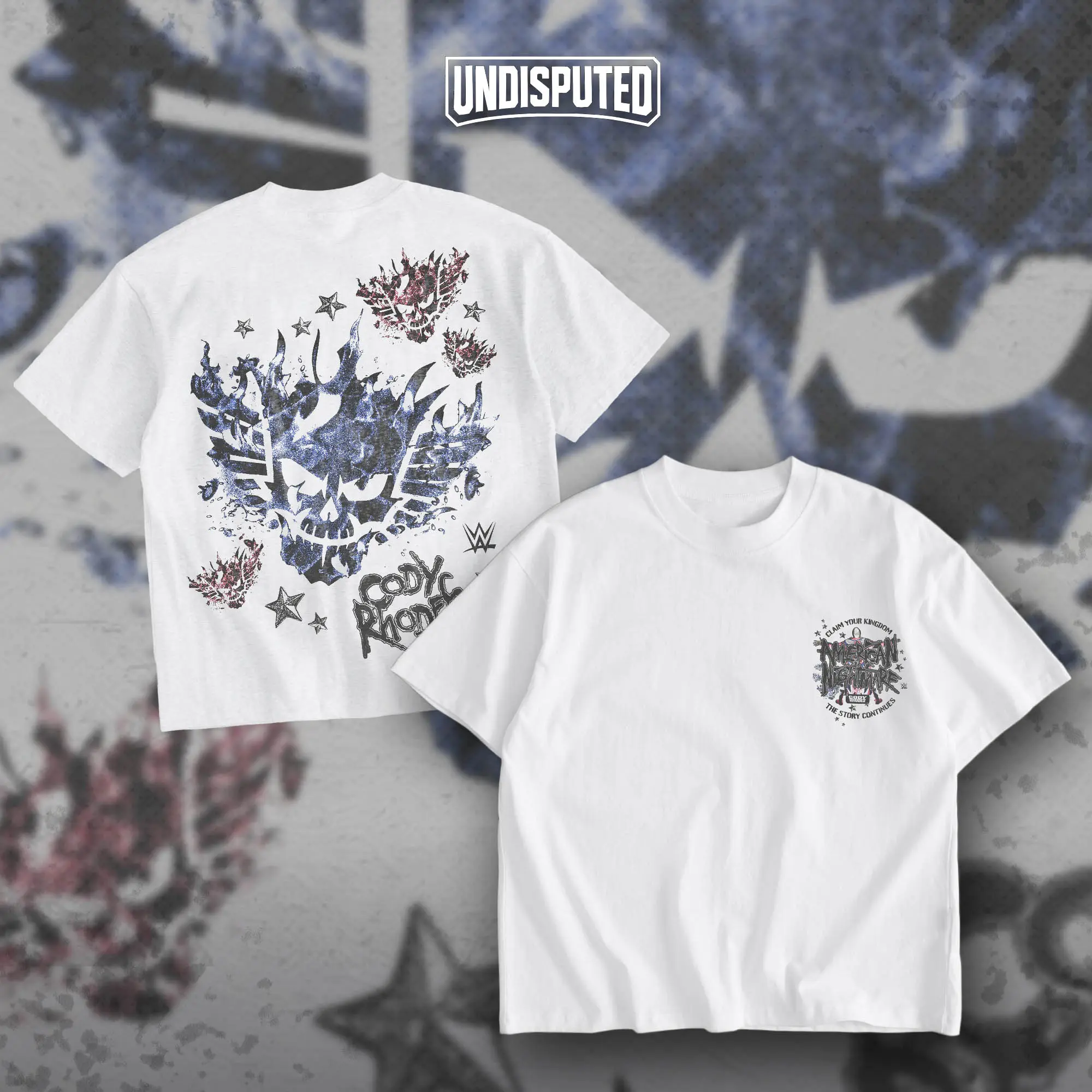 UNDISPUTED Cody Rhodes The American Nightmare Heavy Cotton WWE Double Sides T-shirt For Wrestling Fan Apparel Menswear Womenswear Gift For Fans DTG Breathable Printing