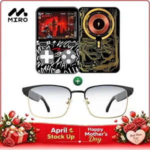 [Bundle & Save] MIRO W5 Smart Audio Glasses – 10-Hour Battery, Blue Light Filter, Stereo Audio – Wireless Wearable Headphones for Meetings, Work, Travel & Daily Entertainment, Ideal Gift for Professionals & Tech Lovers