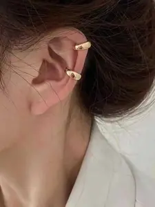 Women's Minimalist Stud Earrings Set, 2 Pairs No Piercing Needed Arc Ear Clips, Casual Daily Party Wear Jewelry