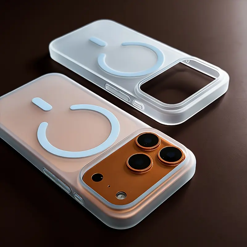 Phone case: Luxury Translucent Matte Magnetic Wireless Charging Phone Case for iPhone 11 12 13 14 15 16 17 Pro Max Plus Air soft PC Backboard Shockproof Armor Clear Cover Tough Cat Down Jacket Cellphone Smartphone with Lens Protector