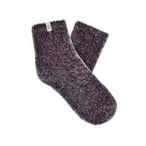 UGG Women's Leda Cozy Quarter Sock Charcoal