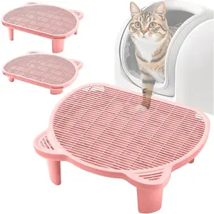 Litter Catching Step for  Litter Box, Litter  Stool for Automatic Litter Box Self Cleaning, Litter Collection Stairs, Litter Catcher Ramp for Old Geriatric Senior  or Kitten