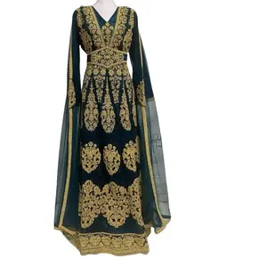 La Sultana Teal kaftan available in three colors