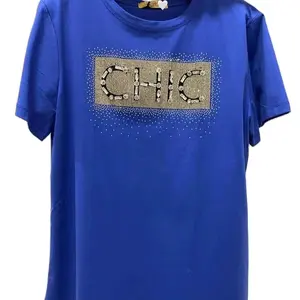 Vinizbena Blue Chic Rhinestones Women’s T-Shirt
