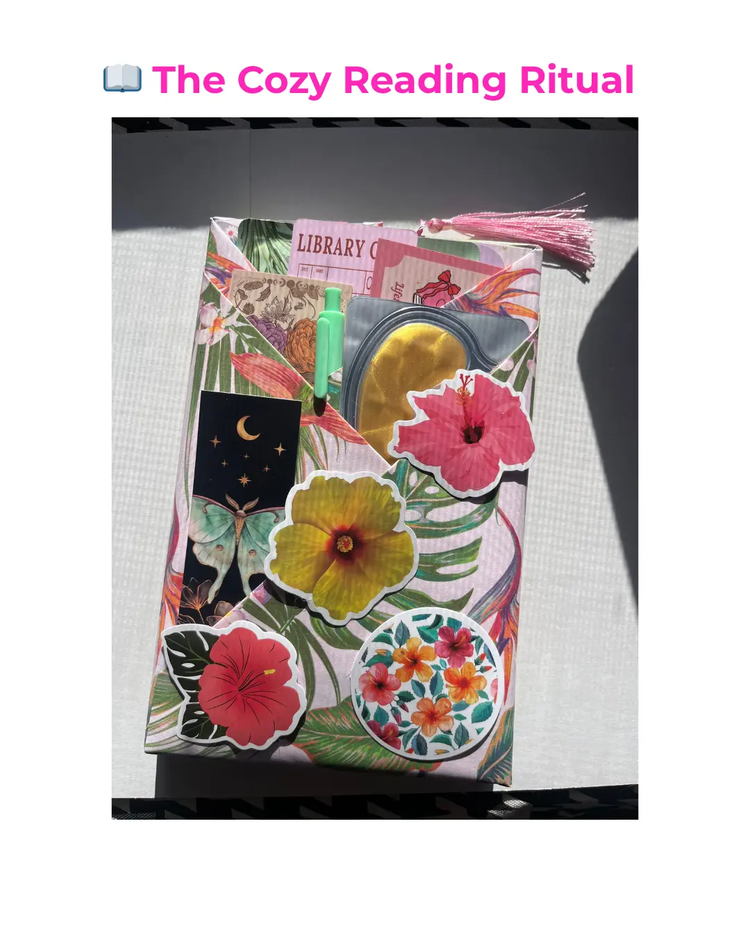 The Cozy Reading Ritual - Librarian Curated Book Bundle with Bookmarks Pen Stickers Skin Care & Personalized Card for Quiet Moments