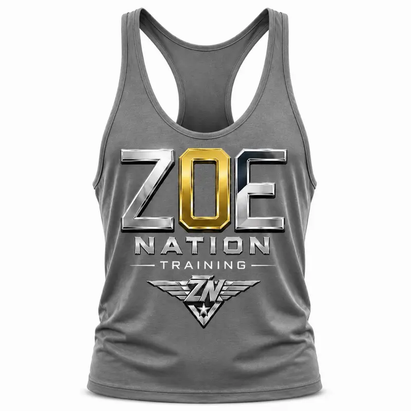 ZOE NATION Training Men’s Gym Stringer Tank Top – Athletic Workout Bodybuilding Vest