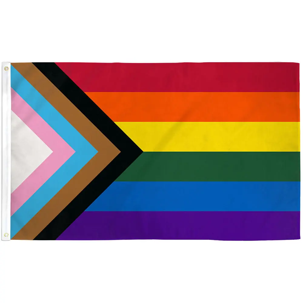 Progress Rainbow Flag 3x5ft Decoration Banners Polyester Backdrop
