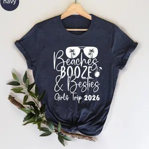 Girls Trip T-Shirt/ sweatshirt, Beaches Booze & Besties 2026, Bachelorette Trip Shirt, Girls Vacation Outfits, Beach Vacation, Matching Girls Trip Tshirts