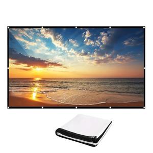 foldable & wrinkle-free portable movie screen, foldable projector screen, washable hd projector screen for home theater & outdoor/indoor project