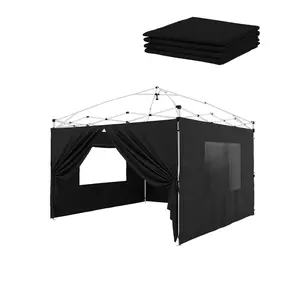 White 10×10 Pop Up Canopy 4-Piece Waterproof Sidewall Set, 99% UV Block, Heavy-Duty Outdoor SunWall Panels, Easy Quick Replacement for Tent Shelter