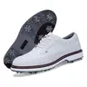 Men's Anti-Slip Athletic Golf Shoes, Professional Waterproof Lightweight Comfort Lace-Up Sports Shoes, Ideal for Golf Training, All Seasons