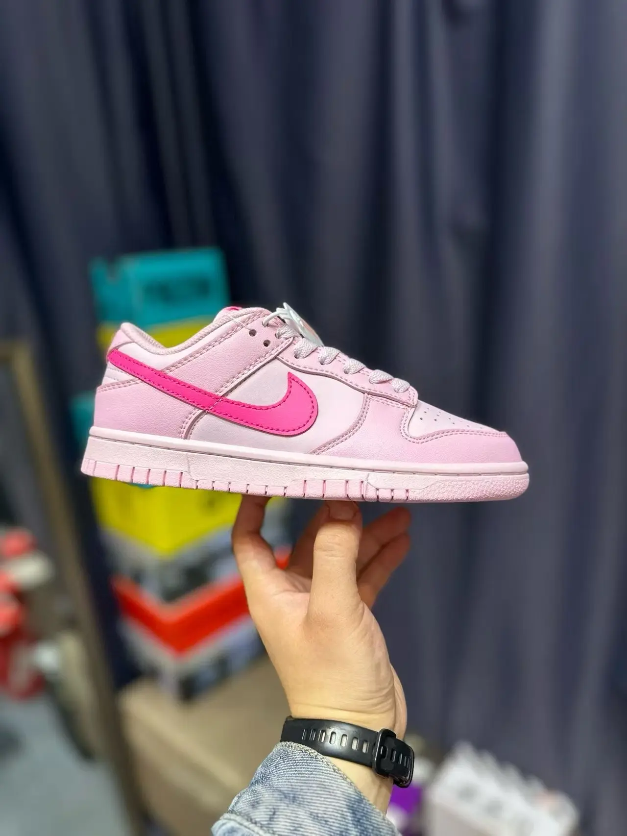 Nike Pink Dunk Low Sneakers for Women - Comfortable & Stylish Design - Perfect for Everyday Wear